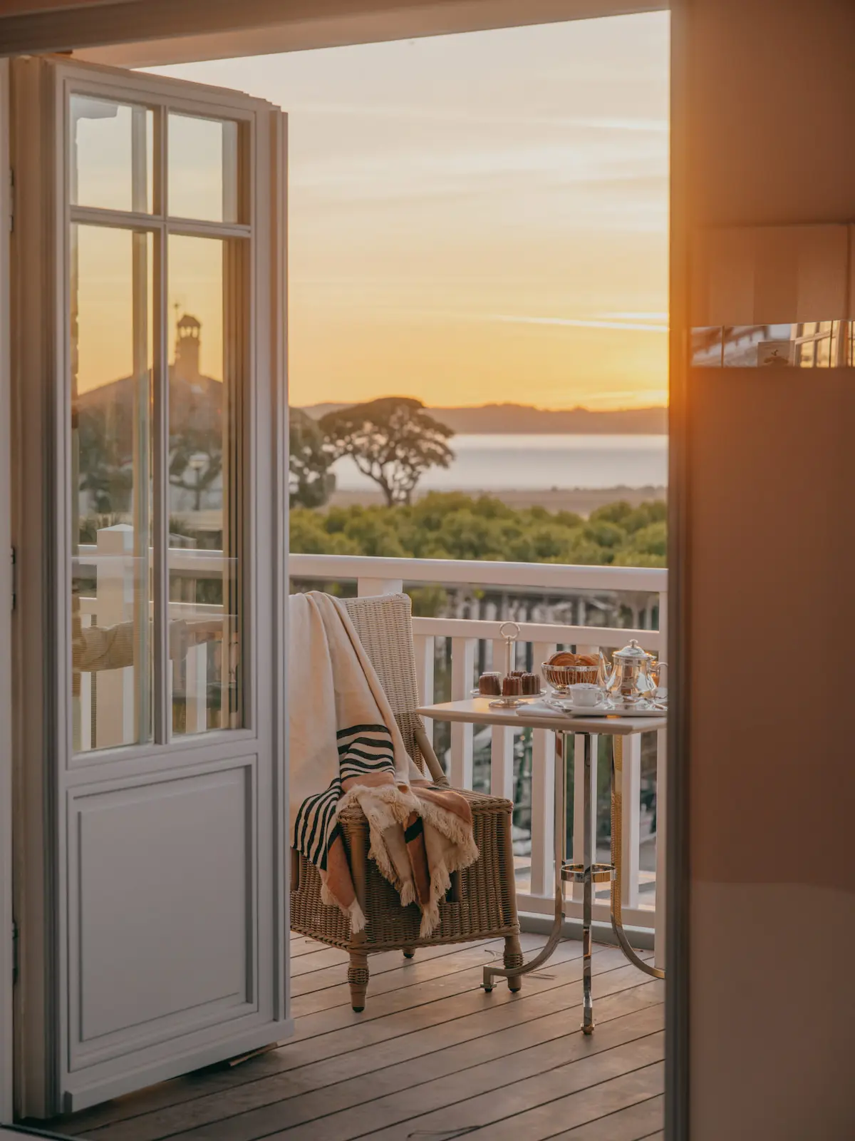 Vue sur le bassin d'Arcachon depuis la suite colette de l'hôtel 5 étoiles Villa Colette.